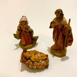 Fontanini nativity, The Holy Family. From the 5” The Fontanini Heirloom Nativity